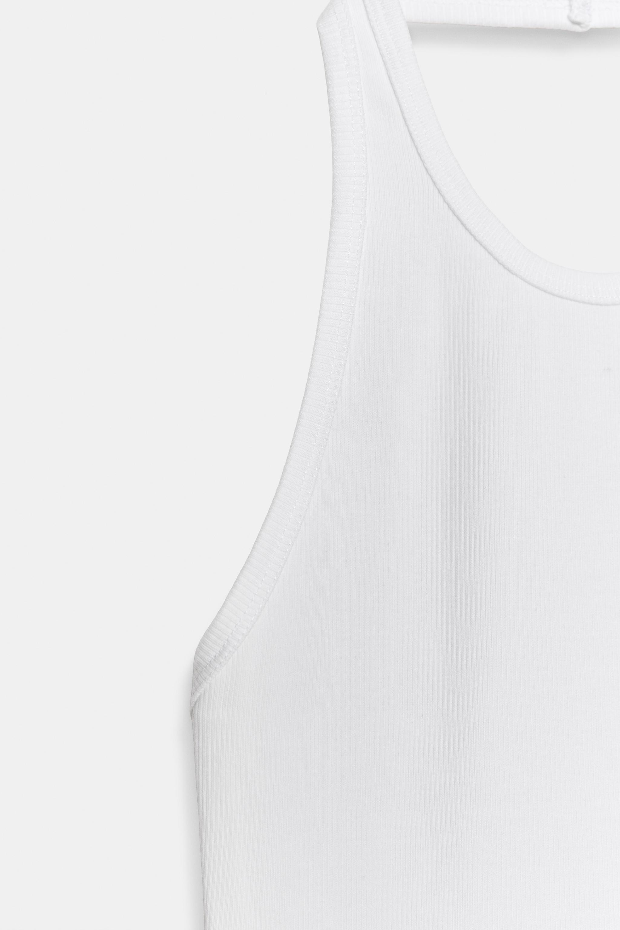 TOP HALTER CÔTELÉ